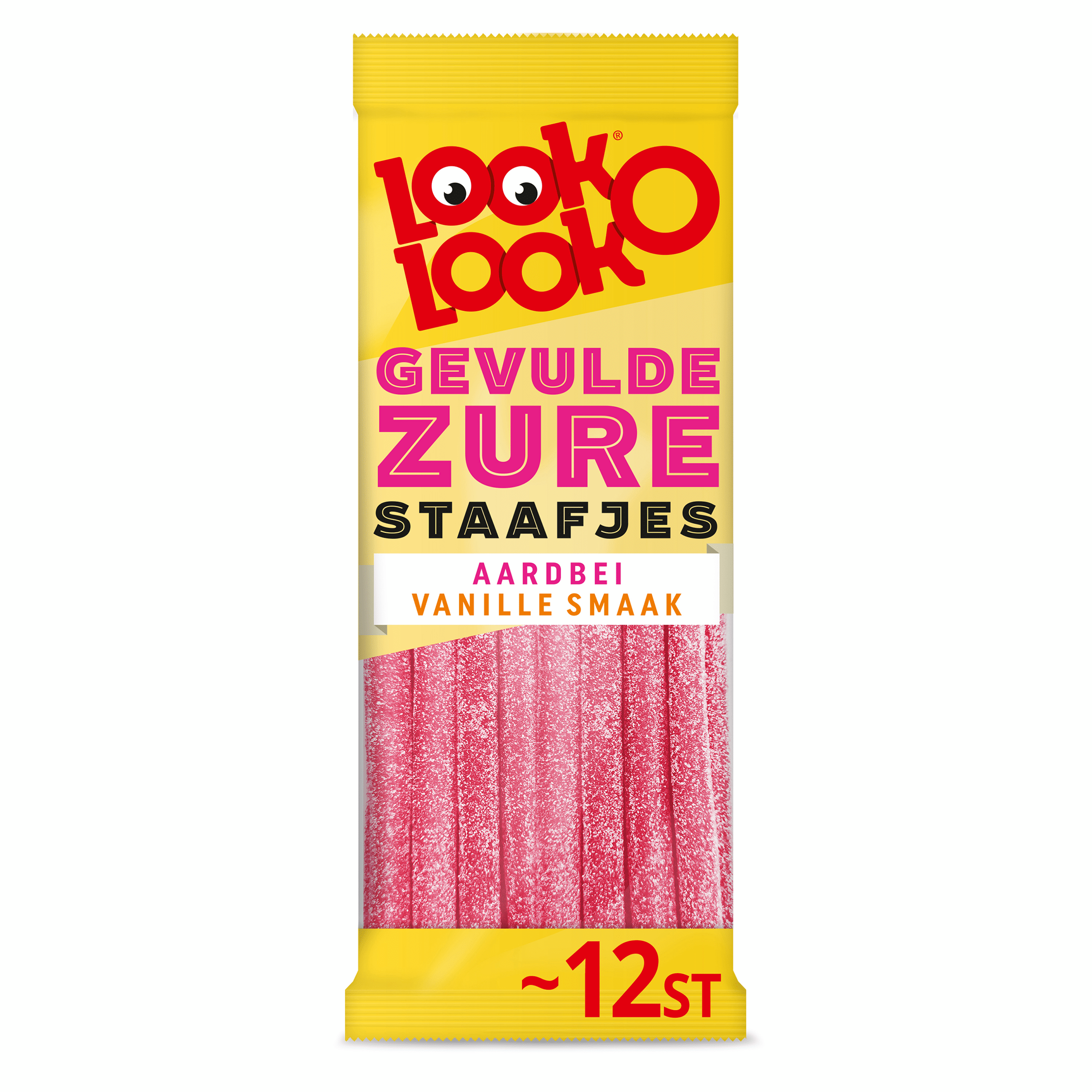 LOL Zure Staafjes Aardbei 375g